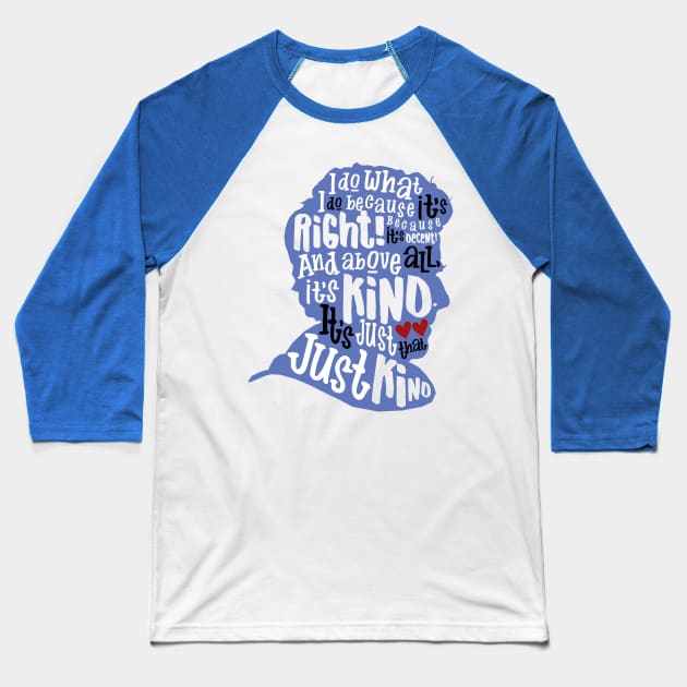 Twelfth Doctor-Kindness (Lightened version) Baseball T-Shirt by galetea